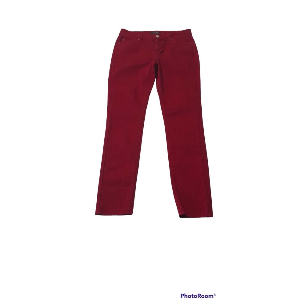 White House Black Market Women's Jeans Blanc Fit Slim Leg Red Mid Rise 6R
